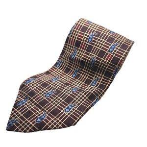 Chaps Ralph Lauren Plaid Brown Paisley Pattern‎ Necktie Men's Business Casual